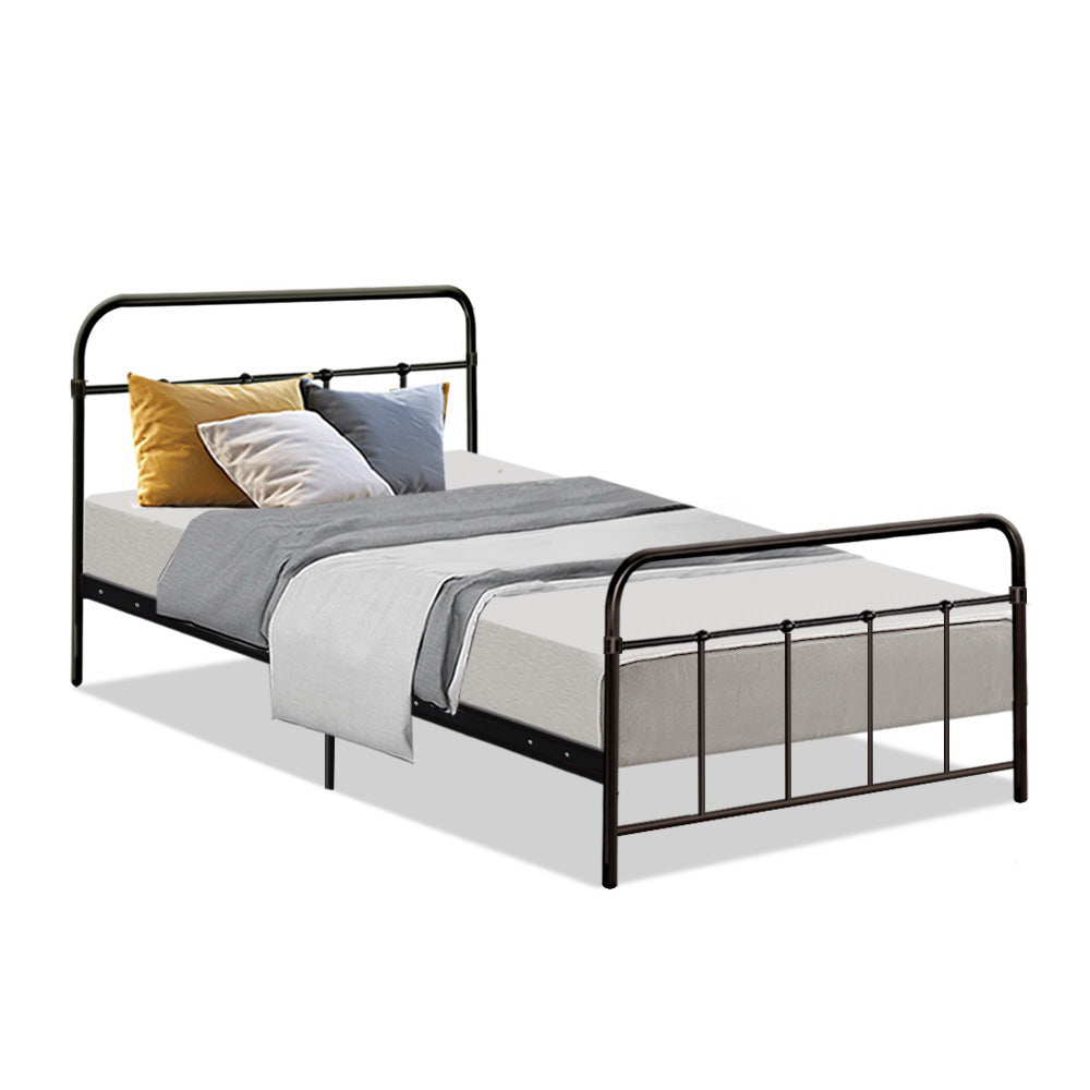 Artiss Metal Single Bed Frame - Black