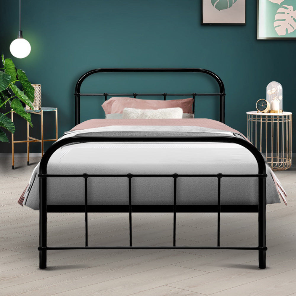 Artiss Metal Single Bed Frame - Black