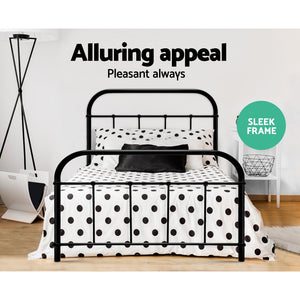 Artiss Metal Bed Frame SINGLE Metal Size Mattress Base Platform Foundation Black