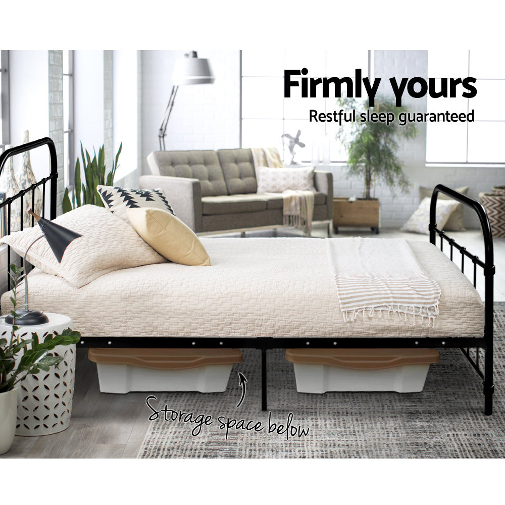 Artiss Metal Bed Frame SINGLE Metal Size Mattress Base Platform Foundation Black