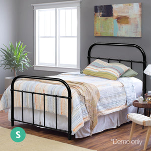 Artiss Metal Bed Frame SINGLE Metal Size Mattress Base Platform Foundation Black