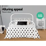 Artiss Metal Single Bed Frame - White