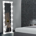 Embellir Full Length Mirror Floor Standing Makeup Wall 1.6M Light Bulbs Mirror