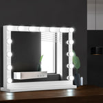 Embellir Makeup Mirror With Light Hollywood 15 LED Bulbs Vanity Lighted White 58cm x 46cm