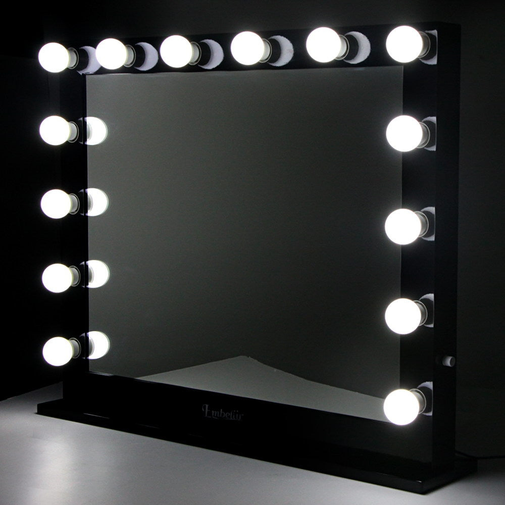 Embellir Make Up Mirror with LED Lights - Black