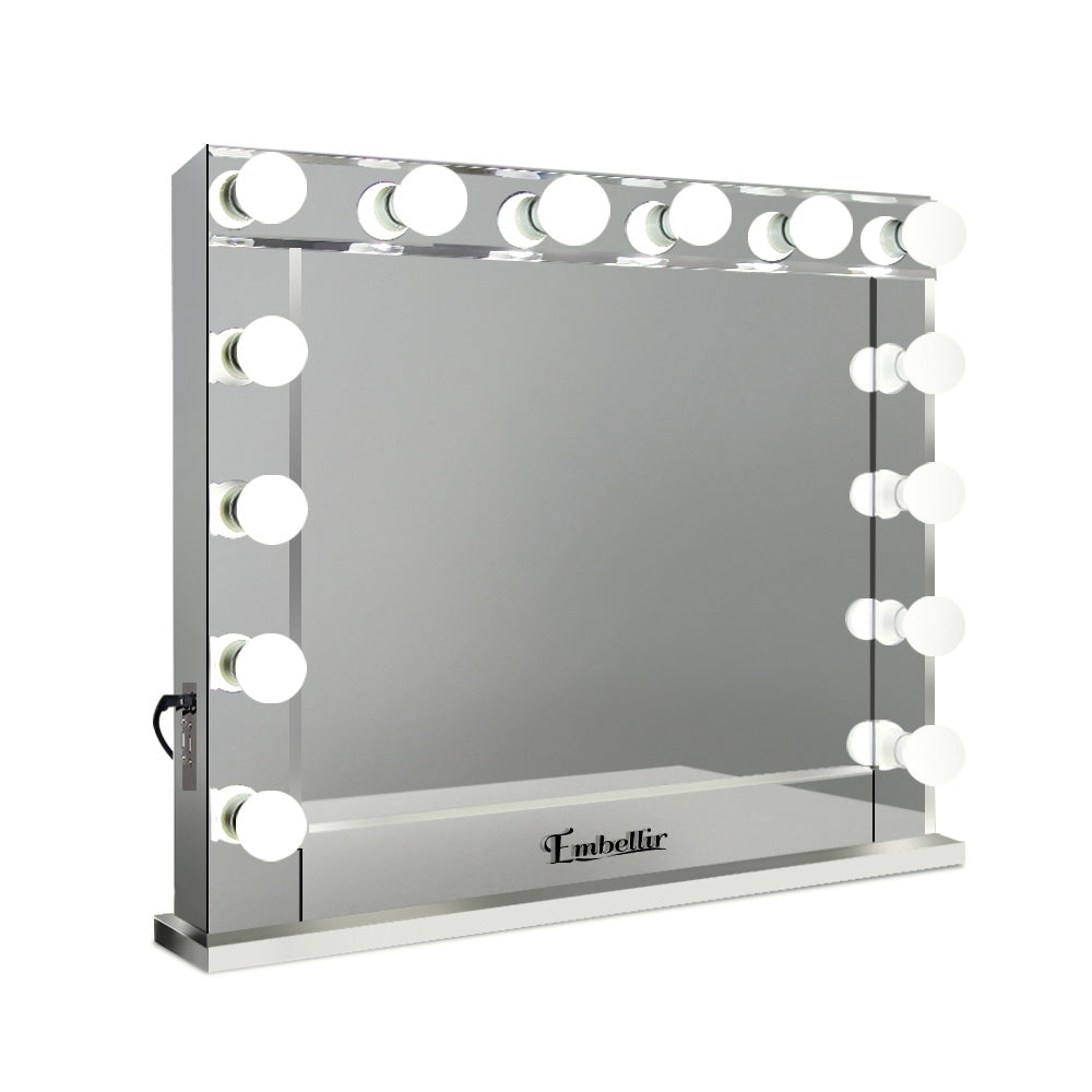 Embellir Make Up Mirror with LED Lights - Silver