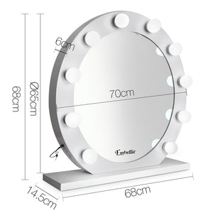 Embellir Make Up Mirror with LED Lights - White