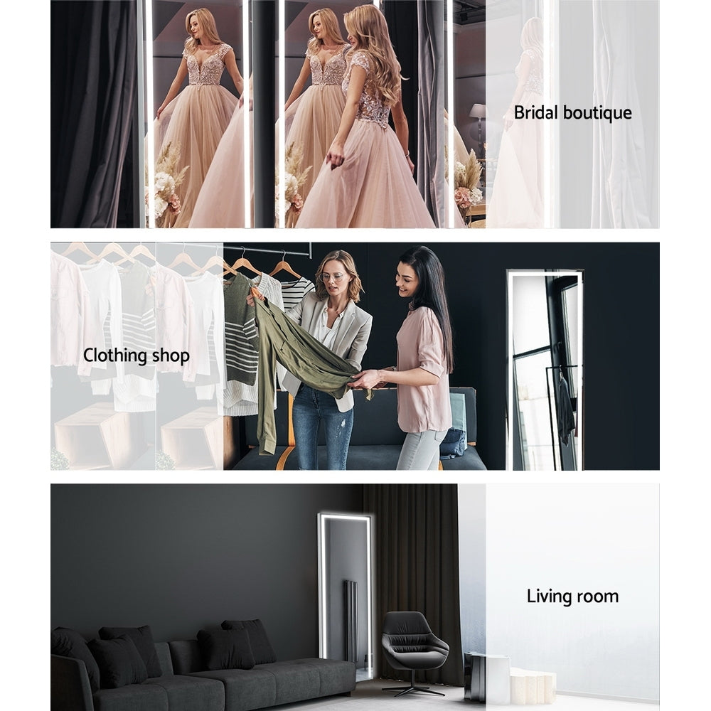 Embellir LED Full Length Mirror Standing Floor Makeup Wall Light Mirror 1.6M