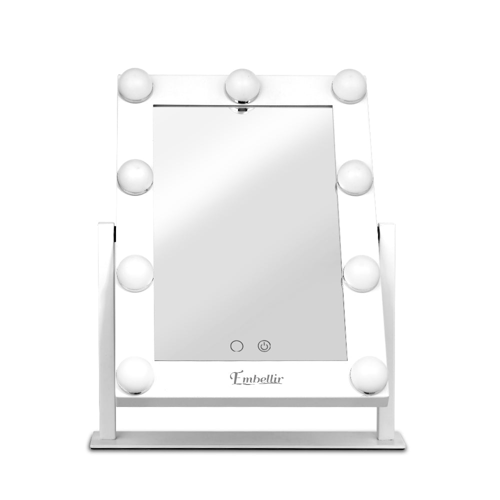 Embellir LED Standing Makeup Mirror - White