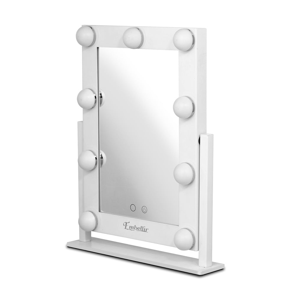 Embellir LED Standing Makeup Mirror - White