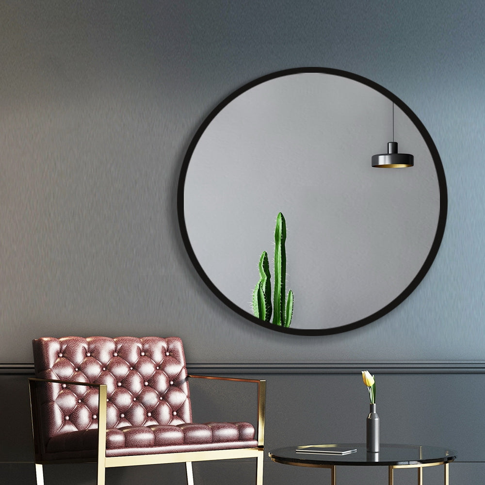 80cm Frameless Round Wall Mirror