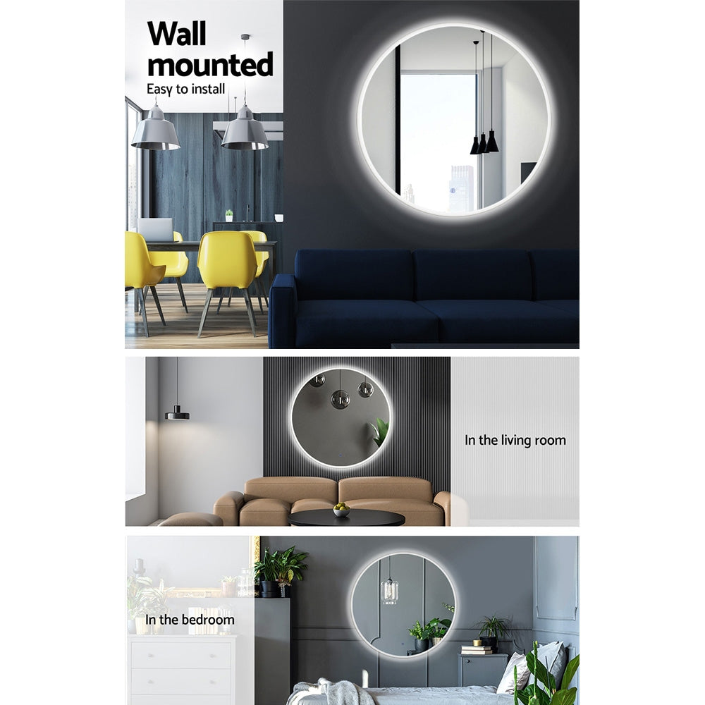 Embellir LED Wall Mirror Bathroom Mirrors With Light Decorative 50CM Round