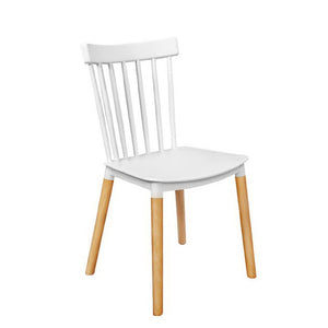 Artiss Dining Chairs Replica Kitchen Chair White Retro Rubber Wood Cafe Seat X4