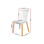 Artiss Dining Chairs Replica Kitchen Chair White Retro Rubber Wood Cafe Seat X4