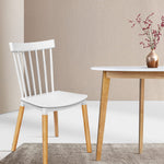 Artiss Dining Chairs Replica Kitchen Chair White Retro Rubber Wood Cafe Seat X4