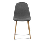 Artiss 4x Adamas Fabric Dining Chairs - Dark Grey