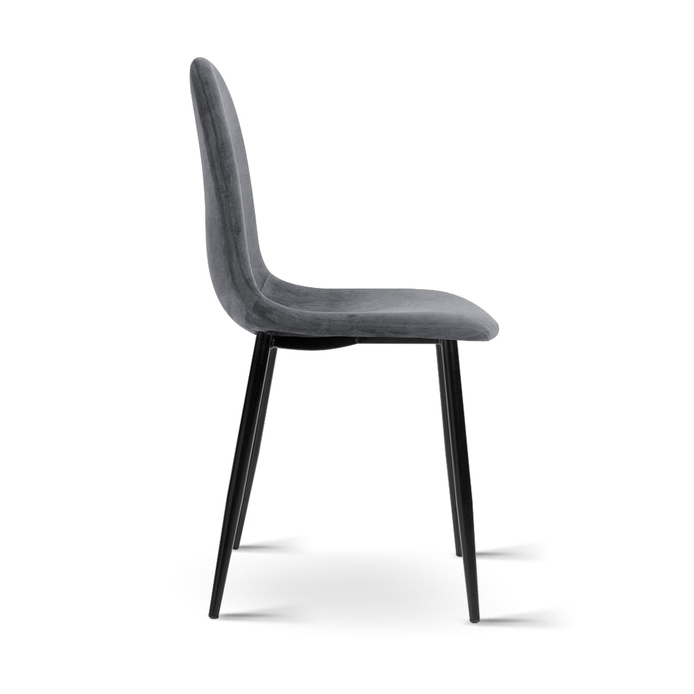 4 X Artiss Dining Chairs Dark Grey
