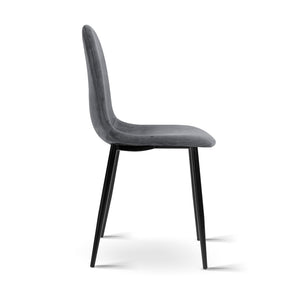 4 X Artiss Dining Chairs Dark Grey
