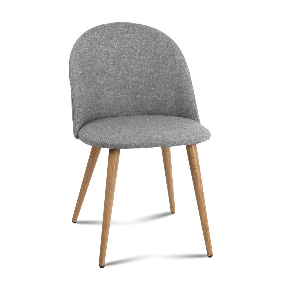 2 X Artiss Dining Chairs Armchair Light Grey