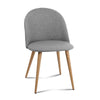 2 X Artiss Dining Chairs Armchair Light Grey