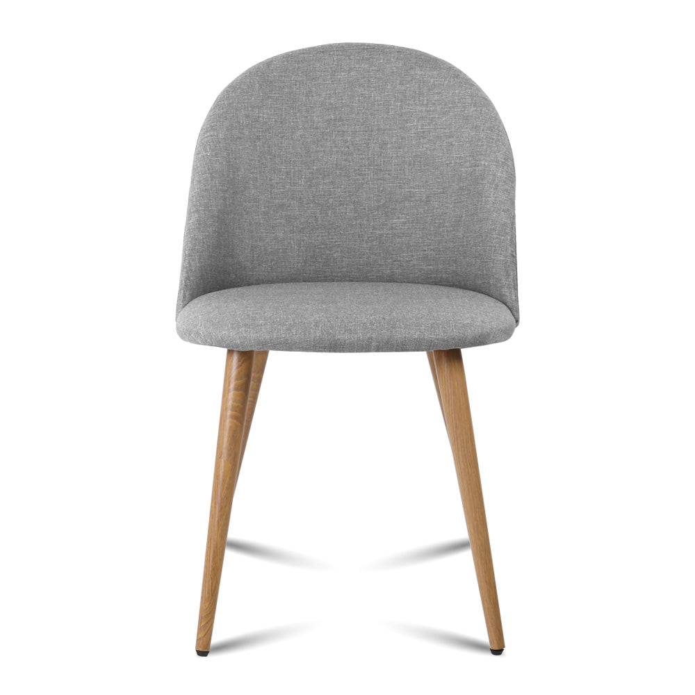 2 X Artiss Dining Chairs Armchair Light Grey