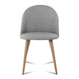 2 X Artiss Dining Chairs Armchair Light Grey