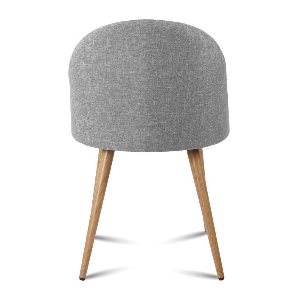 2 X Artiss Dining Chairs Armchair Light Grey