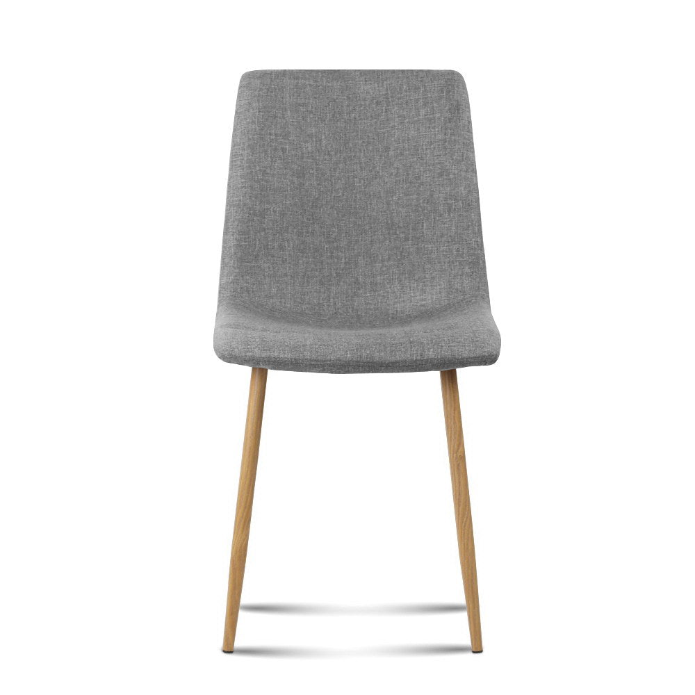 Artiss 4X Collins Dining Chairs - Light Grey
