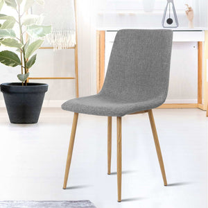 Artiss 4X Collins Dining Chairs - Light Grey
