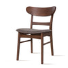 2x Artiss Dining Chairs Kitchen Chair Rubber Wood Retro Cafe Brown Fabric Padded