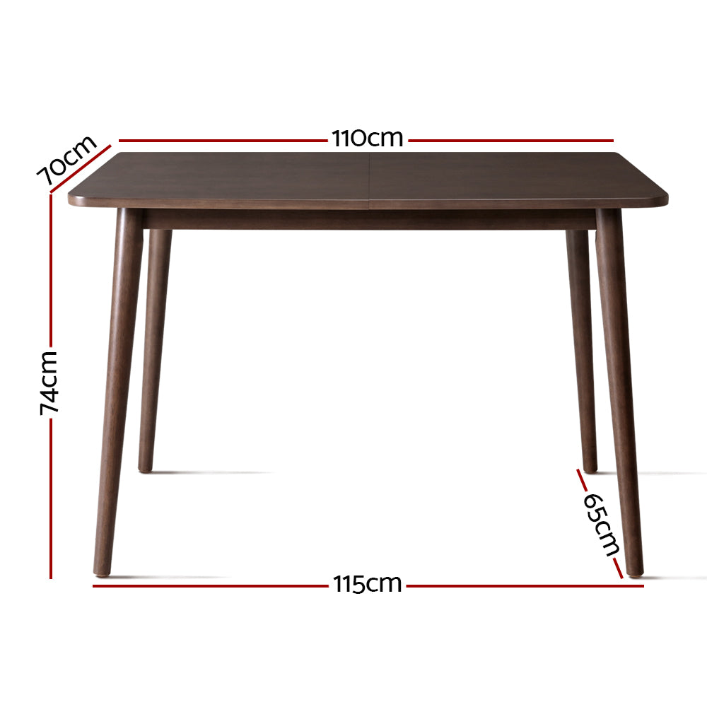 Artiss Dining Table 4 Seater Tables Square Wooden Timber scandanavian 110x70cm