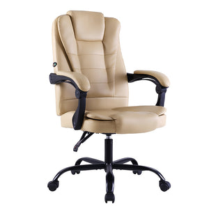 Artiss Massage Office Chair Gaming Chair Recliner Computer Chairs Khaki