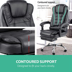 8 Point Reclining Message Chair - Black