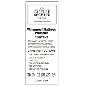 Giselle Bedding Double Size Terry Cotton Mattress Protector 