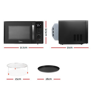 Midea 30L 2300W Electric Grill Convection Microwave Oven Benchtop Black