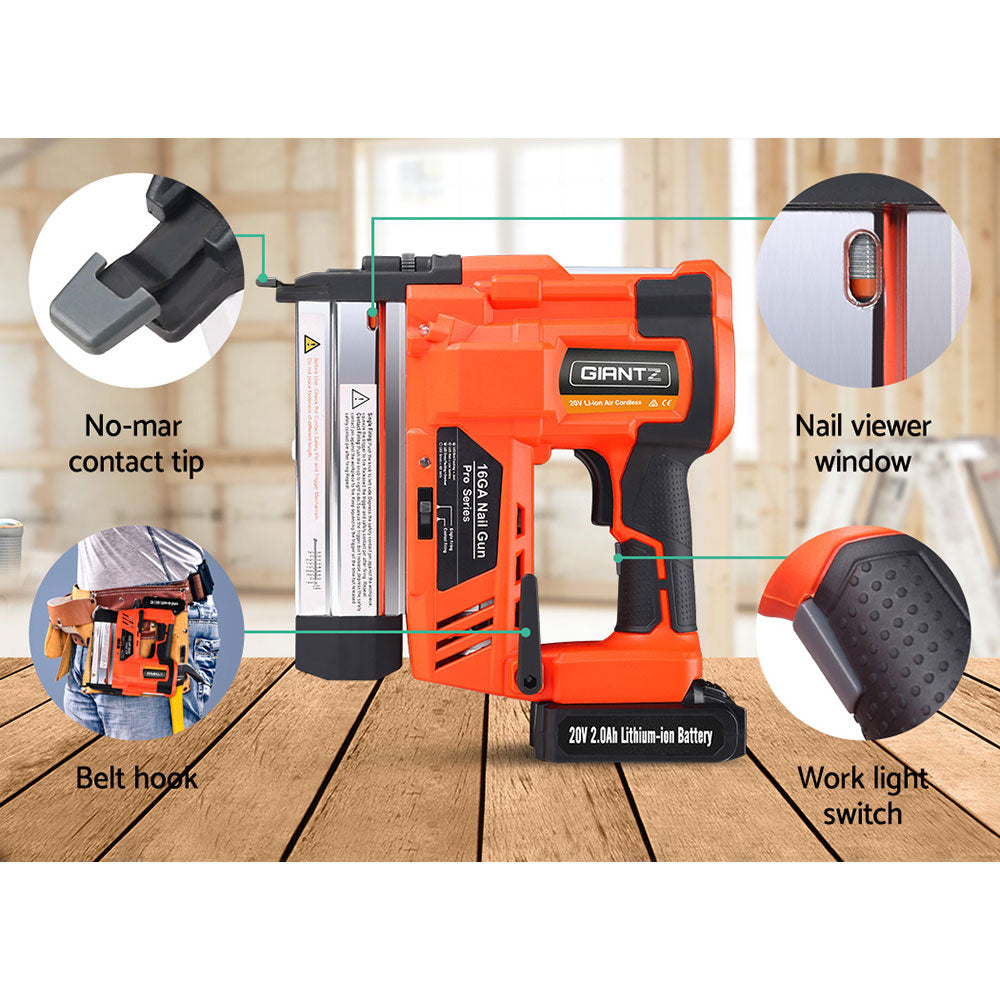 Giantz  Cordless Nail Gun with a Lithium Battery