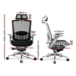 Artiss Office Chair Gaming Chair Computer Chairs Mesh Net Aluminium Alloy Black