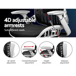 Artiss Office Chair Gaming Chair Computer Chairs Mesh Net Aluminium Alloy Black