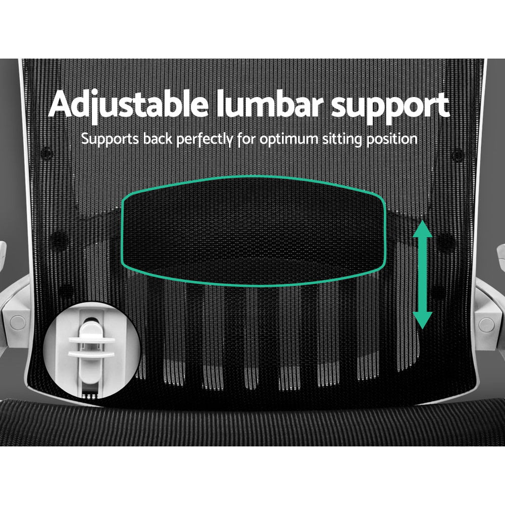 Artiss Office Chair Gaming Chair Computer Chairs Mesh Net Aluminium Alloy Black