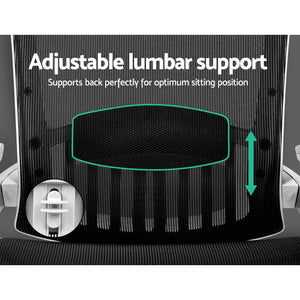 Artiss Office Chair Gaming Chair Computer Chairs Mesh Net Aluminium Alloy Black