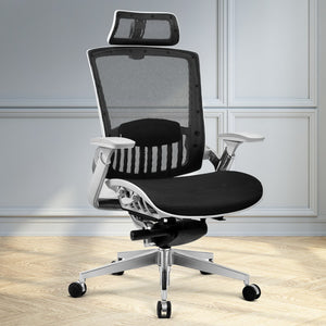 Artiss Office Chair Gaming Chair Computer Chairs Mesh Net Aluminium Alloy Black