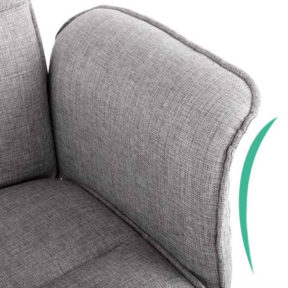Fabric Office Desk Chair - Grey