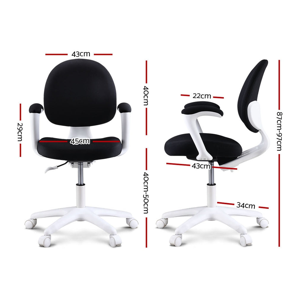 Artiss Kids Study Chair Child Children Desk Chair Table Chairs Footrest Black