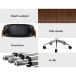 Artiss Wooden & PU Leather Office Desk Chair - Black