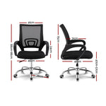 Artiss Office Chair Gaming Chair Computer Mesh Chairs Executive Mid Back Black