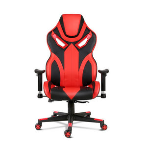 Artiss PU Leather Gaming Style Desk Chair - Black and Red