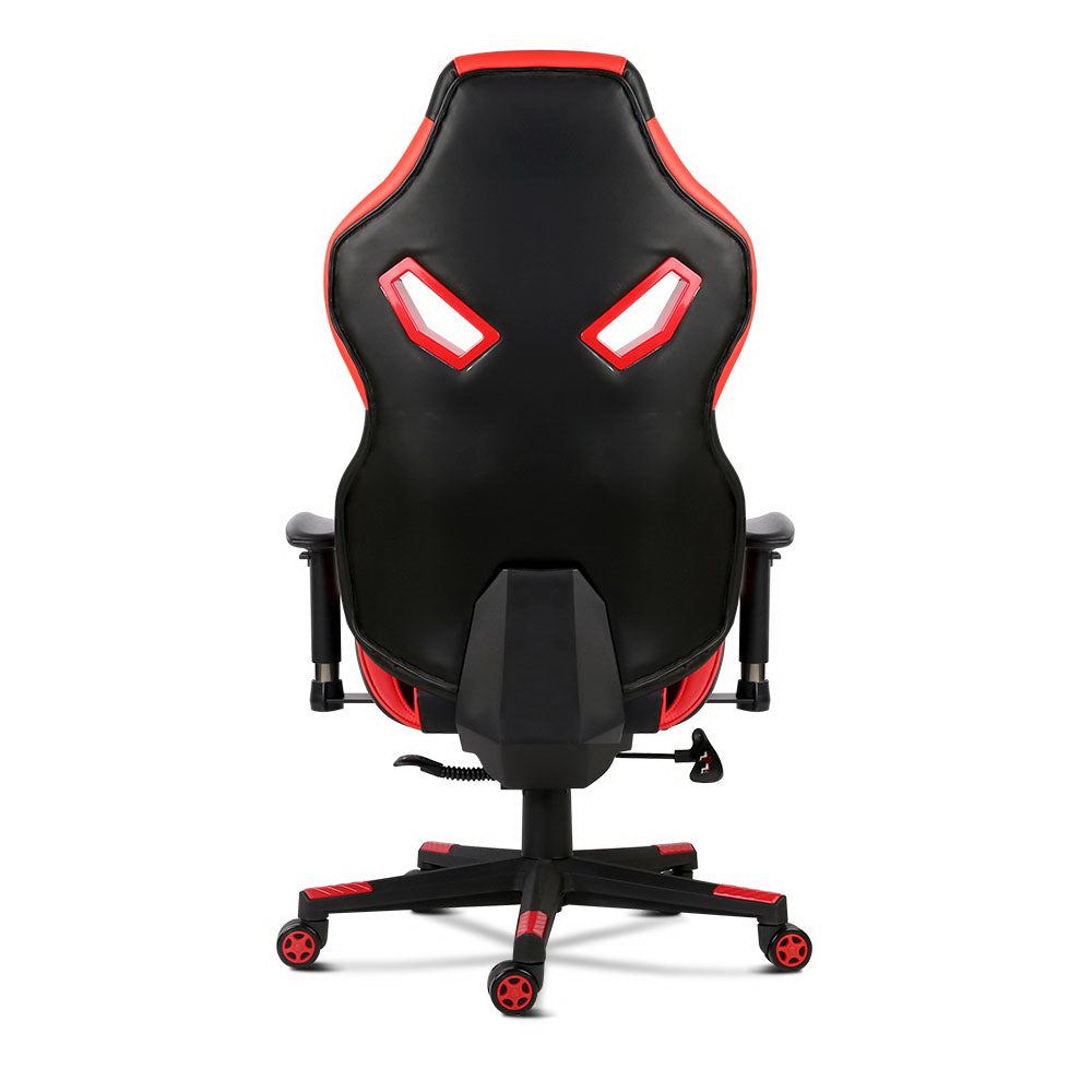 Artiss PU Leather Gaming Style Desk Chair - Black and Red