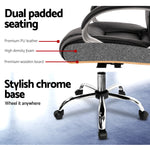 Executive PU Leather Office Desk Computer Chair - Black