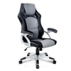 PU Leather Racing Style Office Desk Chair - Black & Grey