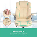 Artiss PU Leather Executive Office Desk Chair - Beige